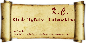 Királyfalvi Celesztina névjegykártya